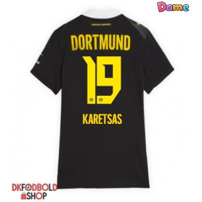 Borussia Dortmund Konstantinos Karetsas #19 Udebanetrøje Dame 2026-27 Kort ærmer Borussia Dortmund Konstantinos Karetsas #19 Udebanetrøje Dame 2026-27 Kort ærmer